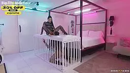 Uncaged Threeway: Angela White And Queenie Sateen In Bedroom Action