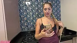 Latina Brunette Cheats On Cuckold Husband With Intense Blowjob And Cunilingus At Home