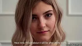 lovely sweetie stretches her tight snatch, gettin deflorated for first time.