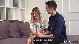 lovely sweetie stretches her tight snatch, gettin deflorated for first time.