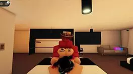 pink haired slut gets fucked by a big cock