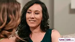 small tits blonde devours milf neighbor's pussy 😋