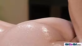 Chubby Client Receives Intense Nuru Massage from Big Tits Milf Masseuse