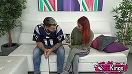 today's couples feature redhead teen piikara and her boyfriend getting intimate for the camera.