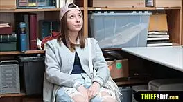 Cute Russian Migrant Shoplifter Teen Gets Punished In The Garage