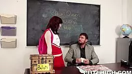 Skinny Petite Prom Queen Punished with Blowjob and Fucking