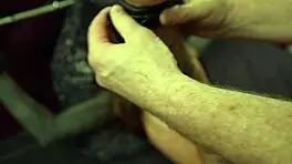 I submitted to my stepfather who fucked my small cock and slapped my pussy, moaning in pleasure.