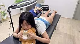 cute girl teases tattoo artist into steamy doggystyle fun