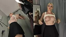 Hidden Camera Spies Girl Without Panties in Fitting Room