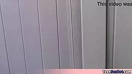 Cute petite teen sells cookies and her tight pussy, business is booming today