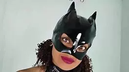 Pretty Housewife Sucks Daddy's Cock In Leather Latex Bondage