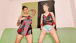 Uttaran20 Presents Two Tiny 18+ Sluts in Wild Threesome Pussy Fucking Action