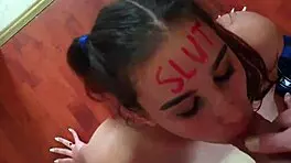 I Face Fuck This Lipstick Slut With Deepthroat Gagging And Spitting
