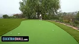 I watch my petite stepdaughter struggle with my enormous cock