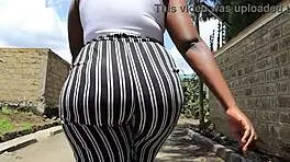 phat ass ebony bbw teen 18+ bent over in missionary with fat tits bouncing