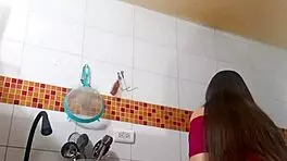 Latina aunt's wild cameltoe fantasy unfolds