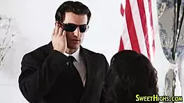 Teen 18+ Coed Gets Jizzy Mouth in Hardcore Office Encounter