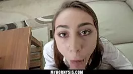 Stepsister Busts Stepbrother Sniffing Panties Before Hard Doggystyle Pounding