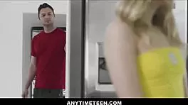 Skinny Blonde Teen Used As Fuck Doll For Best Friend's Favor