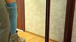 Skinny Girl Next Door With Ponytail Has Sex On Roller Skates