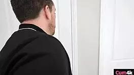 i go crazy watching my big dick best friend flood my gfs tight cunt in missionary