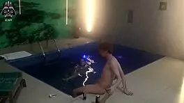 hey, join us for a wild threesome with friends at the motel pool