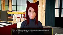 my new family with redhead and brunette in homemade game