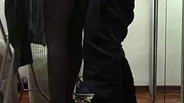 Hey, check out this MILF in pantyhose getting touched and fucked 😏