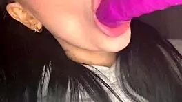 Horny british girl enjoys solo toy play on webcam