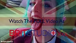 Alt goth girl in costume uniform gets her big ass pussy eaten, then sucks huge dick for a facial.