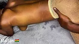 Yo, slim black lactating 18+ milf gets pounded by huge black cock! 🔥