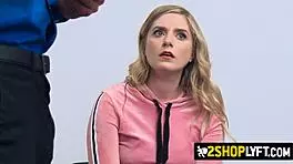 hey, that tender blonde shoplifter had to take that big cock to respect the law, rough and all