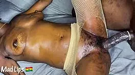 Yo, slim black lactating 18+ milf gets pounded by huge black cock! 🔥