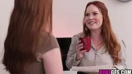 Lesbian Office Boss Invites Bff's Stepdaughter To Her Home