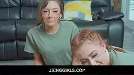 Army Sluts Bounce Pussies On Submissive Stud