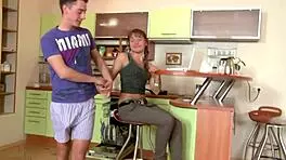 my hairdresser got her pussy fucked doggystyle and creampied 😍