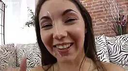 Busty Jay Dee Gets Her Ass Hard Fucked with Blowjob and Anal Fingering in Close-Up