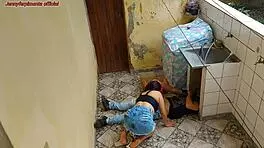 Hotwife Pays Plumber Sucking Cock While Husband Works