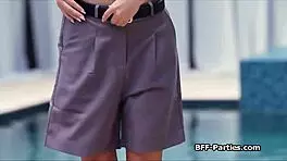 interracial bikini girlfriends craving dick at party 😏💦