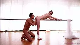 Tiny Ballet Beauty Gets Her Shaved Pussy Eaten And Gives A Blowjob!