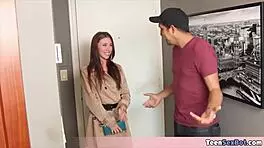 Skinny Neighbor Craves Big Cock To Fill Her Pussy With Cum