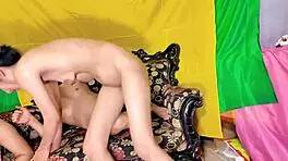 desi sexy young 18+ babe with nice tits rocks a hot ffm threesome. uttaran20 part 2 slams hard!