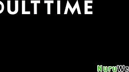 i feel so wet giving this black client a nuru massage