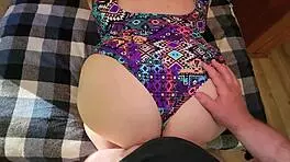 Stretched Tight Pussy Swimsuit Massive Cum Bbw Girlfriend