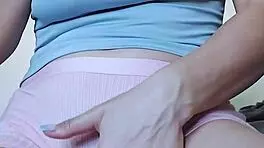 Solo girl fingers hairy pussy to shaking legs orgasm?