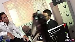 rough ffmm foursome orgy in office with gilda roberts and lucy