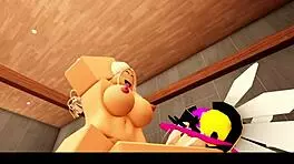 blonde roblox cheerleader returns with her headless jock boyfriend