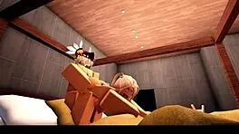 blonde roblox cheerleader returns with her headless jock boyfriend