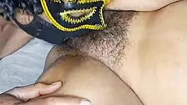 Licking Very Hot Desi Indian Bhabhi's Hairy Pussy With Moaning