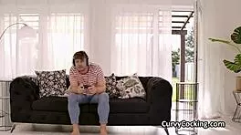 Busty bikini girlfriend wants attention after car wash